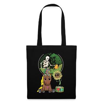 Hippie Cheval Environnement Nature Conservation Climat Terre Nature - Sac en tissu - noir - Devant