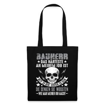 Builder House Building Own Home Topping Out Ceremony Builders - Tote Bag - black - Front