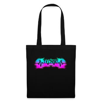 Hardcore-Rave, Raver, EDM, DJ, House-Music, Heartbeat - Sac en tissu - noir - Devant