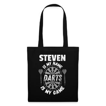 Name shirt for Darts fan Steven, vintage, cool - Tote Bag - black - Front