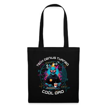 Cool Dad Futuristic Cyber - Humor - Tote Bag - black - Front