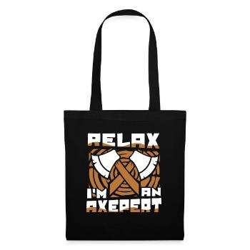 Relax I’m An Axepert Hache de compétition de lancer de hache - Sac en tissu - noir - Devant