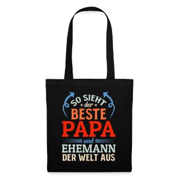 Dad - This is how the best dad and husband of the wel looks - Tote Bag - black - Front