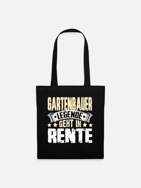 Gartenbauer Legende Geht In Rente - Stoffbeutel - Schwarz