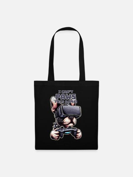 Dogs, French Bulldog video game vr glasses - Tote Bag - black