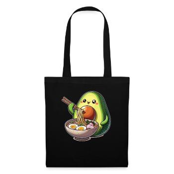 Avocado with noodles ramen kawaii avocado - Tote Bag - black - Front