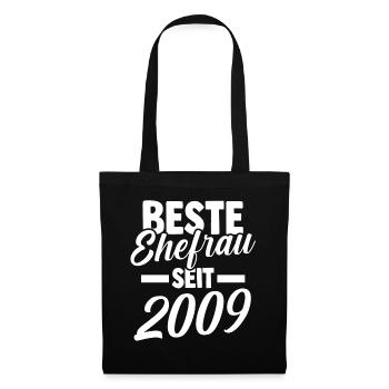Valentine's Day Best Wife Since 2009 - Tote Bag - black - Front