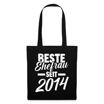 Valentine's Day Best Wife Since 2014 - Tote Bag - black - Front