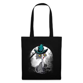 Chat magique chats sorcier conte de fées personnage conte de fées - Sac en tissu - noir - Devant