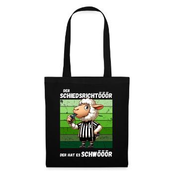 Fußball Elfmeter Fußballspieler Schiri Lustig - Stoffbeutel - Schwarz - Vorne