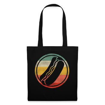 Hot Dog Adulte Rétro Vintage - Sac en tissu - noir - Devant