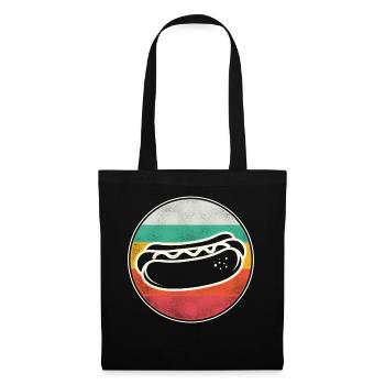 Hot Dog Adulte Vintage Rétro - Sac en tissu - noir - Devant