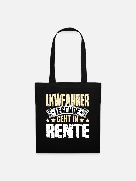 Lkwfahrer Legende Geht In Rente - Stoffbeutel - Schwarz