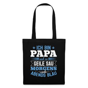 Je suis papa et un - drôle de papa pour la fête des pères - Sac en tissu - noir - Devant
