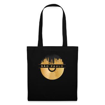 Disque vinyle Disco Music Skyline Sao Paulo - Sac en tissu - noir - Devant
