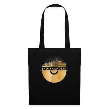 Disque vinyle Disco Musique - Sac en tissu - noir - Devant