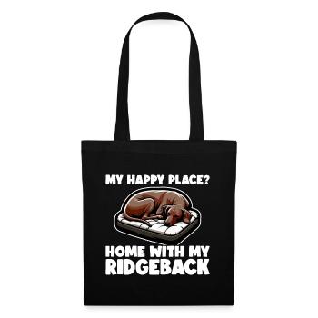 Rhodesian Ridgeback Happy Rhodesian Ridgebacks - Sac en tissu - noir - Devant