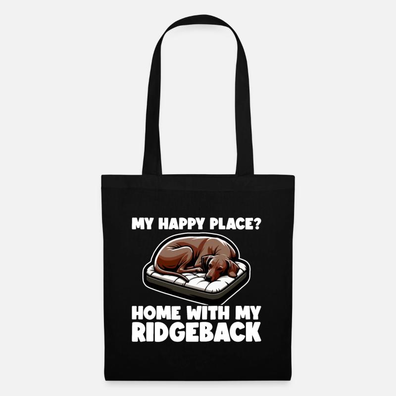 Rhodesian Ridgeback Happy Rhodesian Ridgebacks - Sac en tissu - noir