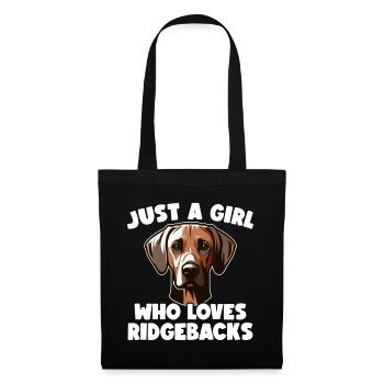 Rhodesian Ridgeback Girl Rhodesian Ridgebacks - Sac en tissu - noir - Devant