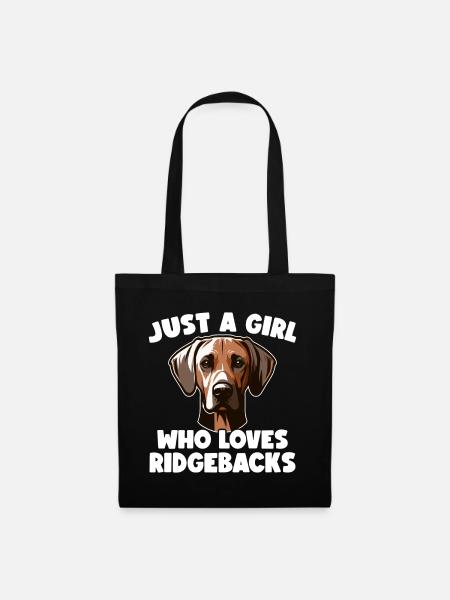 Rhodesian Ridgeback Mädchen Rhodesian Ridgebacks - Stoffbeutel - Schwarz