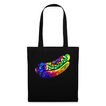 Hot Dog Adulte Tie Dye Années 90 Rétro - Sac en tissu - noir - Devant