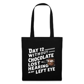 Jour 12 Sans chocolat, perte de l’audition dans mon œil24 - Sac en tissu - noir - Devant