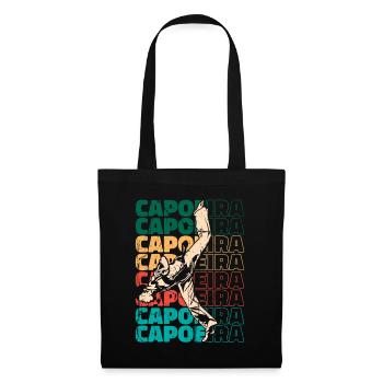 Texte Capoeira Rétro Ginga Capoeirista Danse - Sac en tissu - noir - Devant