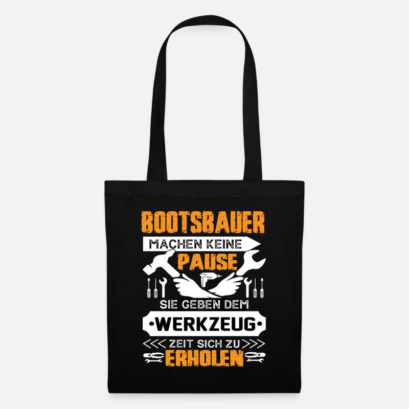 Boat builders don't take a break - Tote Bag - black