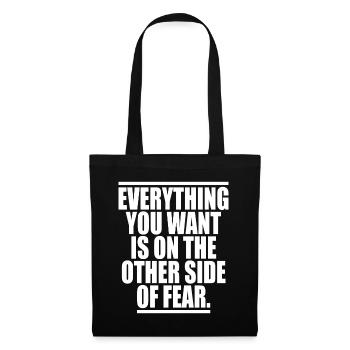 Everything You Want Motivation vs. Comfort Zone - Tote Bag - black - Front