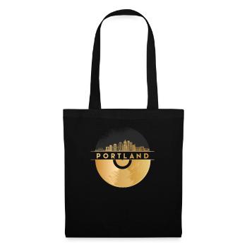 Disque vinyle Disco Music Skyline-Portland - Sac en tissu - noir - Devant