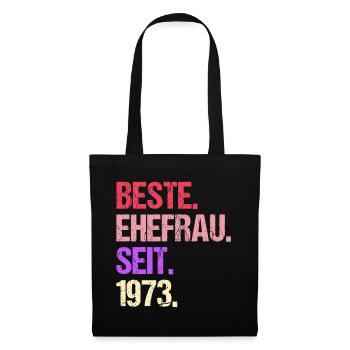 Valentine's Day Best Wife Since 1973 - Tote Bag - black - Front