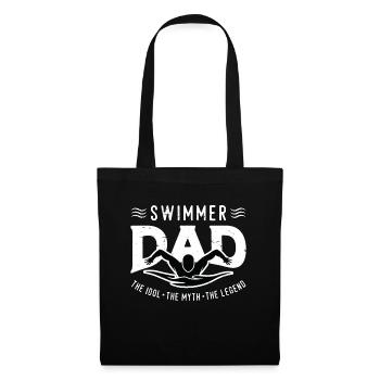 Nageur Papa L’idole Le mythe L’entraîneur de natation - Sac en tissu - noir - Devant