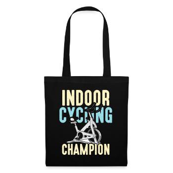 Cycliste champion de cyclisme en salle aime le vélo de course - Sac en tissu - noir - Devant