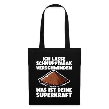 Schnupftabak Schnupfer Schnupftabak Dose - Stoffbeutel - Schwarz - Vorne