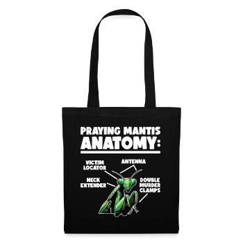 Mante religieuse Entomologie des insectes Entomologiste - Sac en tissu - noir - Devant