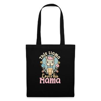 Alpaca Llama This Llama Loves Mama - Tote Bag - black - Front