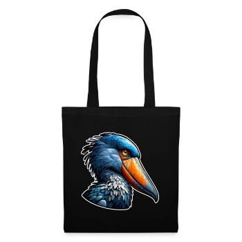 Schuhschnabel Storch Geschenk Schuhschnabel Störche Vogel - Stoffbeutel - Schwarz - Vorne