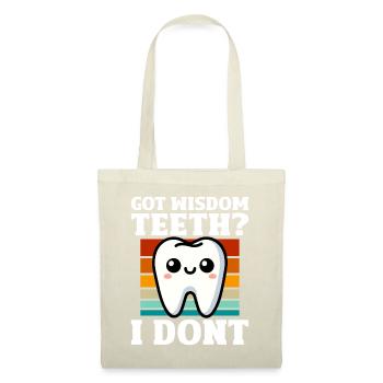 Dents de sagesse cadeau pour l’extraction des dents de sagesse - Sac en tissu - nature - Devant