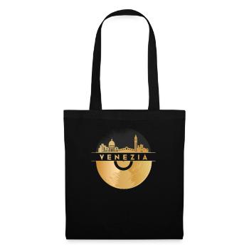 Disque vinyle Disco Musique - Sac en tissu - noir - Devant