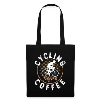 Cycling Before Coffee Mountain Biking Coffee Lover - Tote Bag - black - Front