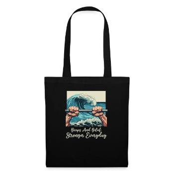 Biceps flexibles Biceps et croyance : plus forts chaque jour - Sac en tissu - noir - Devant