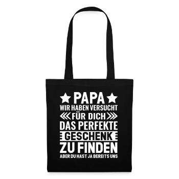 Fête des pères Idées cadeaux pour la fête des pères Papa Fête des pères Sp - Sac en tissu - noir - Devant