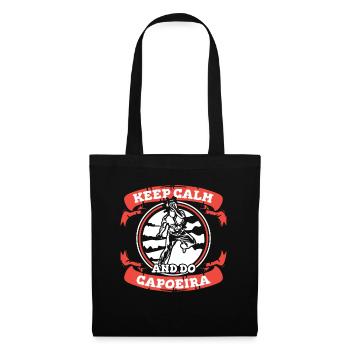 Restez calme et faites de la Capoeira Capoeirista Ginga Dance - Sac en tissu - noir - Devant