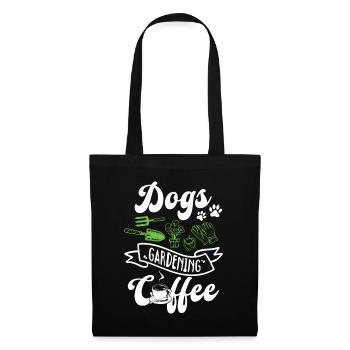 Dogs Gardening Coffee - Hobby Gardener & Cat Lover - Tote Bag - black - Front