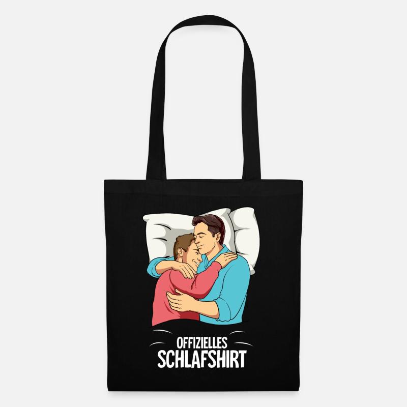 Offizielles Schlafshirt Schwul Männer - Stoffbeutel - Schwarz