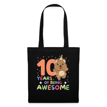 Quokka pour ses 10 ans enfants de dix ans - Sac en tissu - noir - Devant