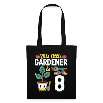 Ce petit jardinier a 8 ans - Jardinier pour enfants - Sac en tissu - noir - Devant