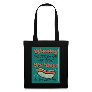 Hot Dog Adulte Vintage Rétro - Sac en tissu - noir - Devant