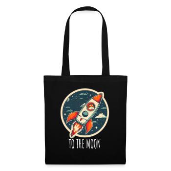 To The Moon Shiba Inu Rocket Crypto Currency - Tote Bag - black - Front