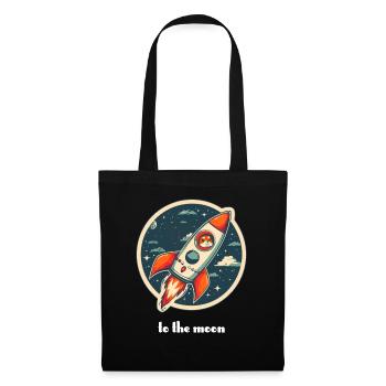 To The Moon Shiba Inu Rocket Crypto - Sac en tissu - noir - Devant